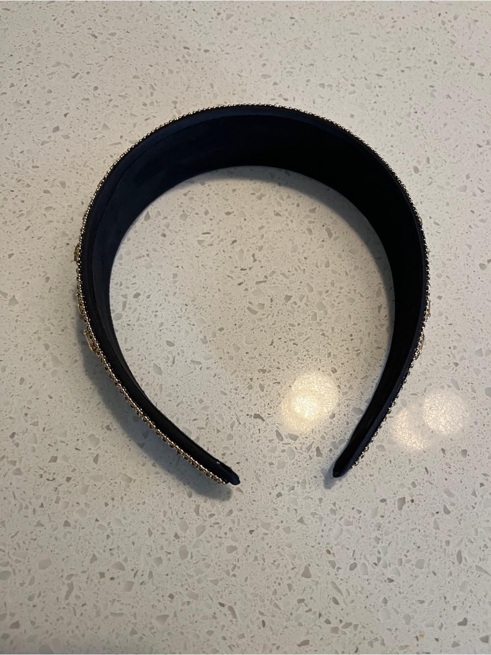 Embellished black‎ and gold Crystal Headband - Picture 7 of 10